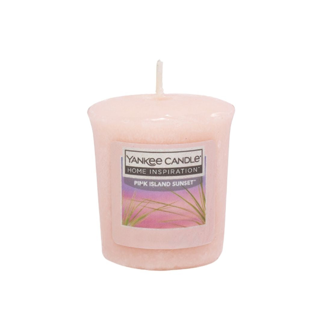 Pink Island Sunset Votive